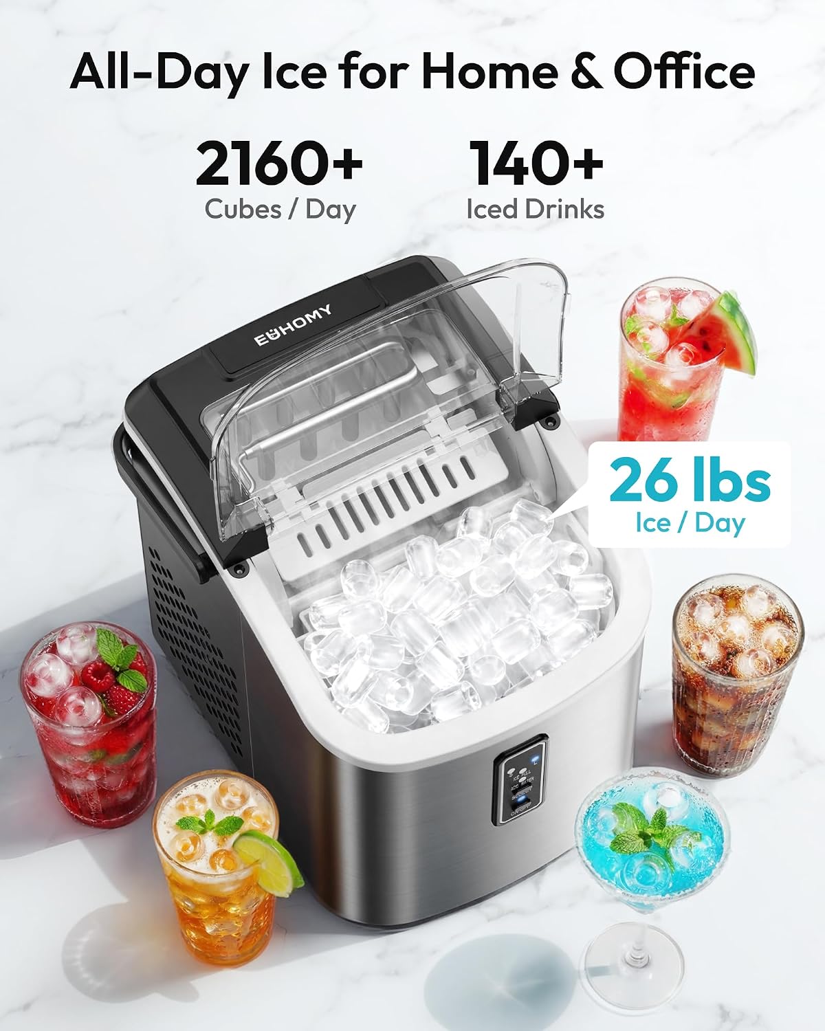 EUHOMY Ice Maker Countertop photo 3