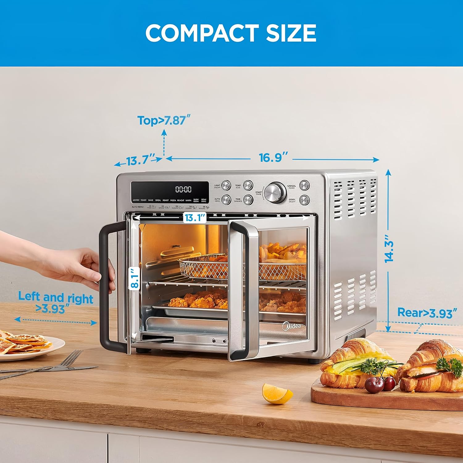 Midea Flexify Classic French Door Toaster Oven Air Fryer Combo photo 2