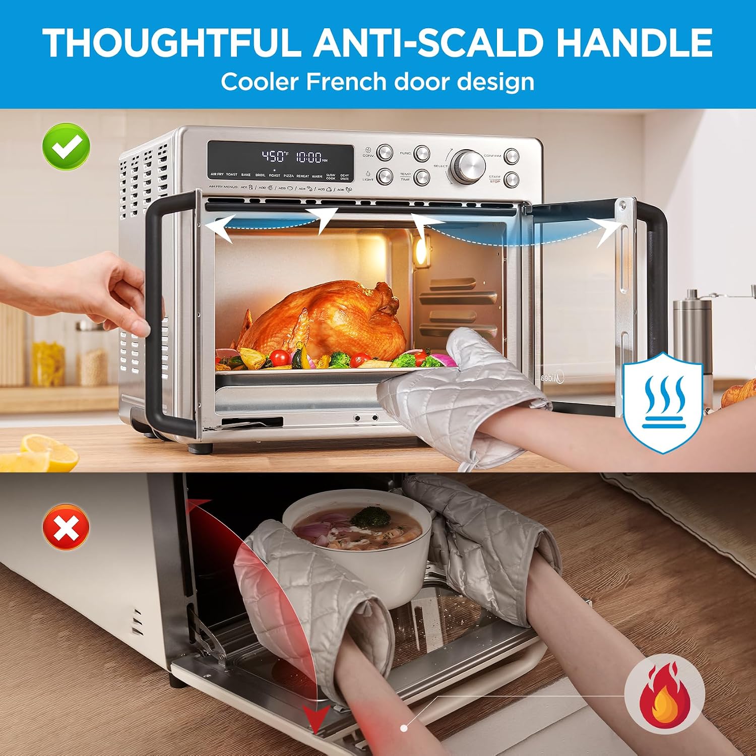 Midea Flexify Classic French Door Toaster Oven Air Fryer Combo photo 3
