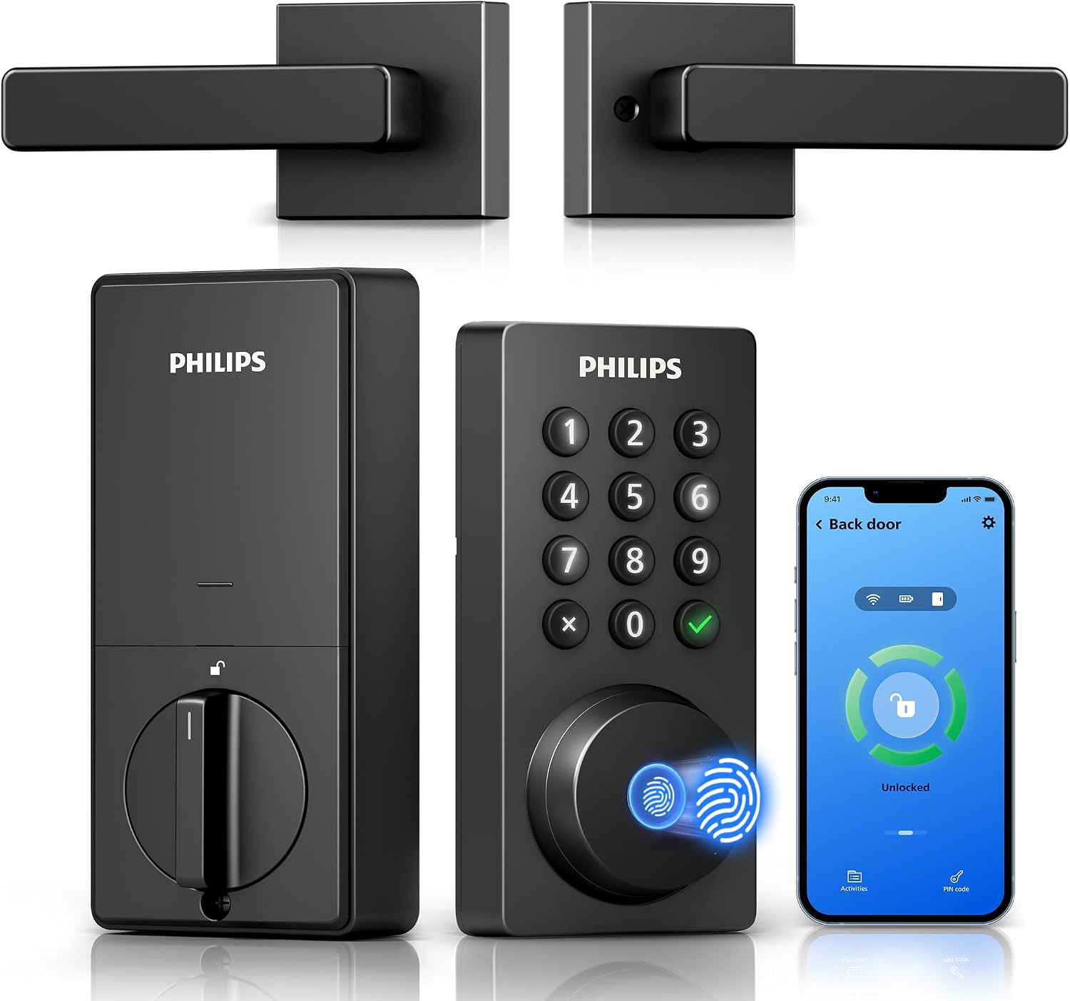 PHILIPS WiFi Keypad Deadbolt with Handle