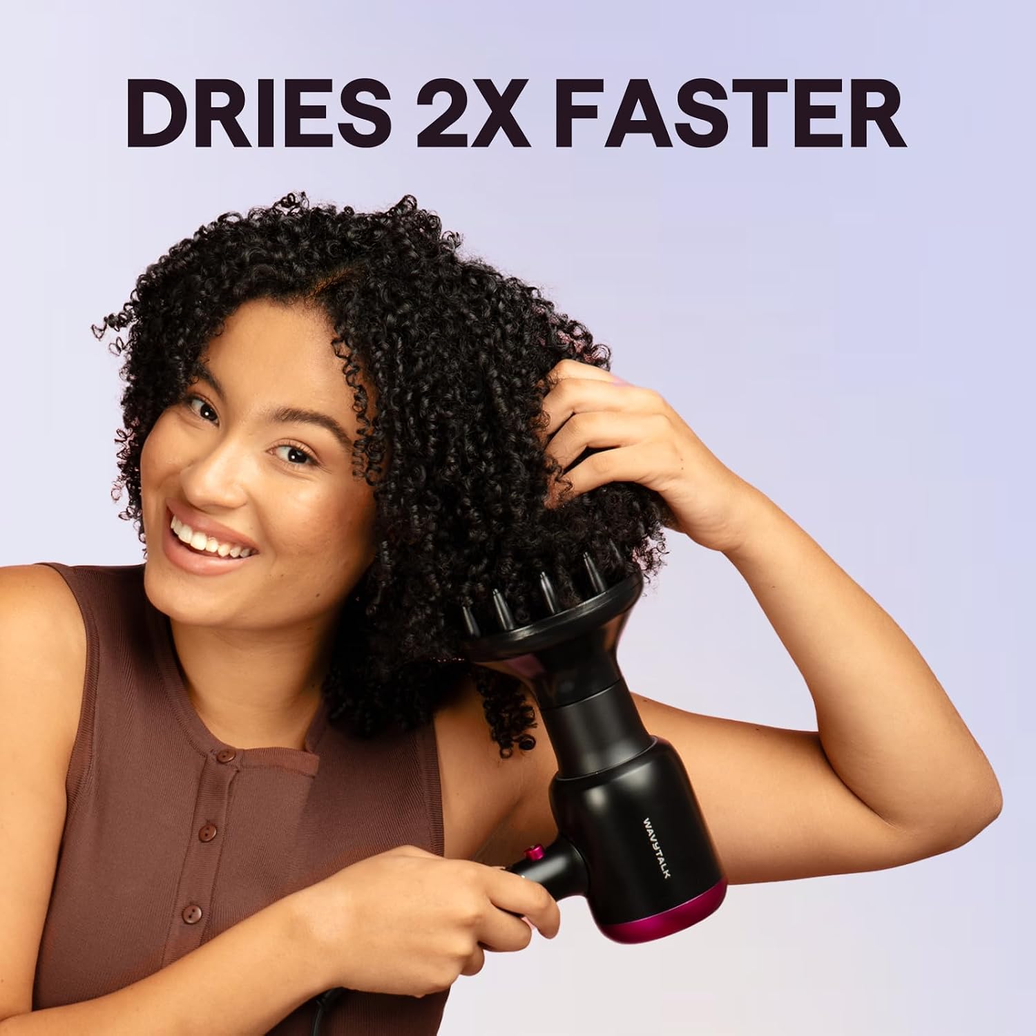 wavytalk Blown Away Ionic Hair Dryer with Diffuser for Curly Hair photo 2