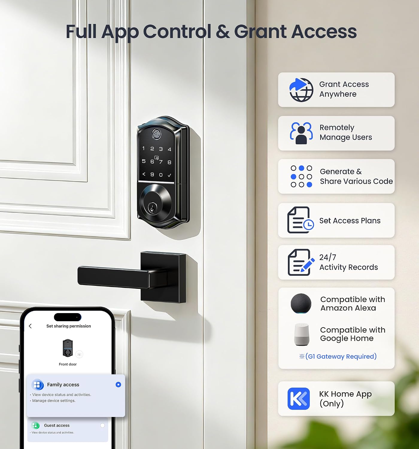 VEISE VE017 Fingerprint Smart Door Lock with App Control photo 2