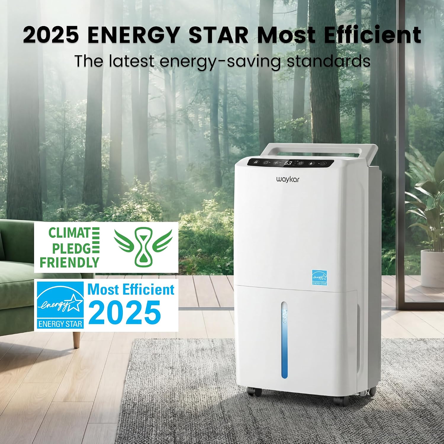 Waykar 34 Pints 2025 Most Efficient Energy Star Dehumidifier for Home and Basement photo 3
