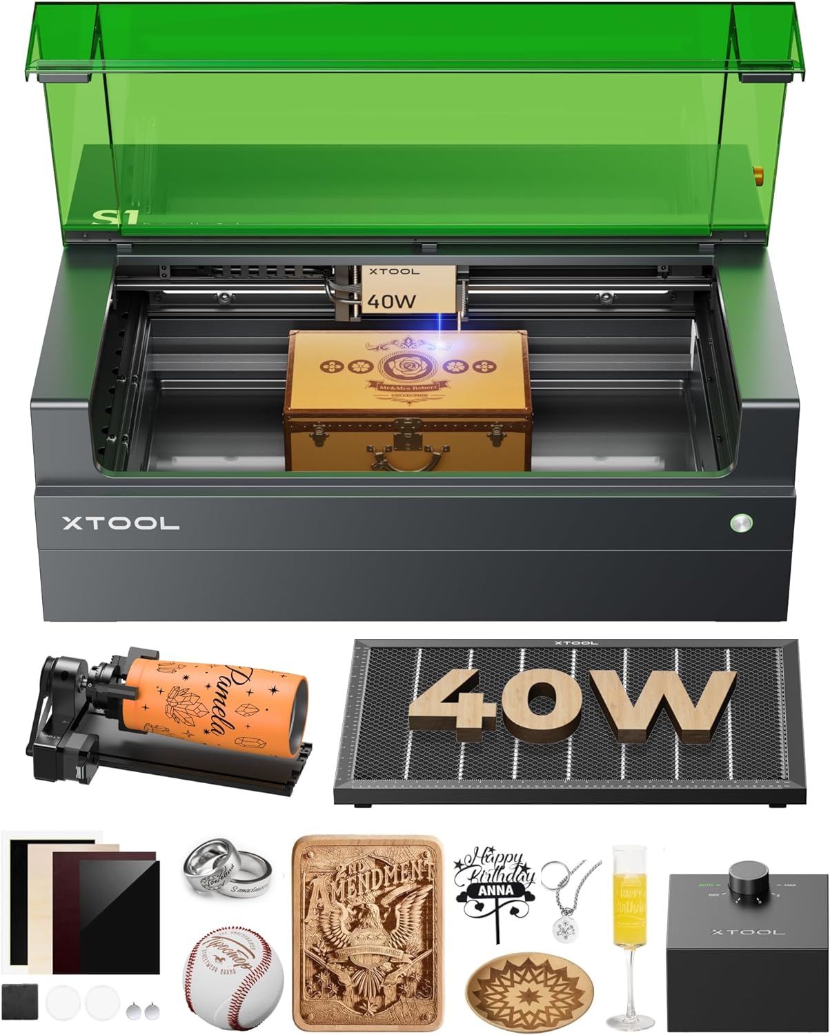 xTool S1 40W Laser Cutter and Laser Engraver for Tumblers